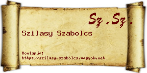Szilasy Szabolcs névjegykártya