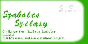 szabolcs szilasy business card